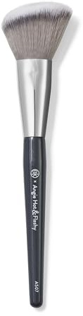 BK BEAUTY - ANGIE HOT & FLASHY A507 ANGLED BLUSH BRUSH – For Blush, Bronzer & Contour, Fluffy Angled Brush for Seamless, Streak-Free Finish