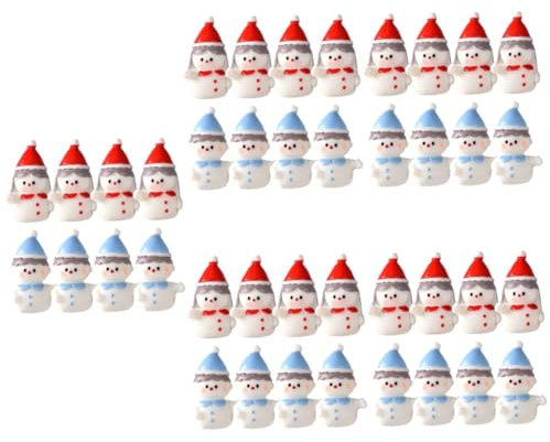 IMIKEYA 40 STK Schneemann aus Harz Schneemann-Dekorfiguren dekorative Schneemannfiguren winterdeko tooniesfiguren raumdeko Weihnachtsdekorationen Schneemannstatue stehende Weihnachtsfigur