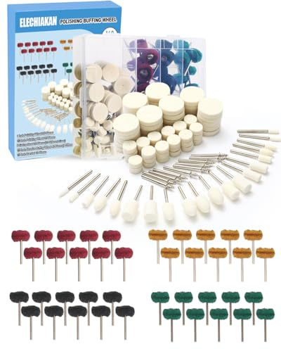 140 PCS Multifunktionale Wolle Filz Polieren Bits für Dremel, mit Dremel Schleifaufsätzen, Polierscheibe aus Wollfilz, Polieraufsatz Akkuschrauber, für Metall, Fahrrad, Radnabe, inkl. Aufbewahrungsbox