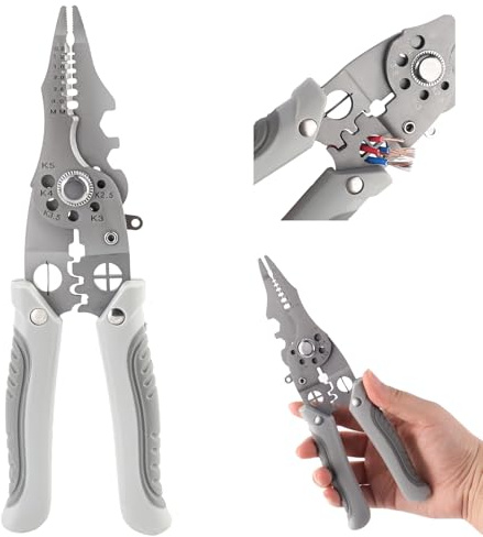 27 in 1 Multifunctional Wire Stripper, Crimper Cable Cutter Pliers, Upgrade Wire Cutters Electrical, Cable Stripper Tool, Wire Stripping Pliers for Electricians Stripping and Cutting