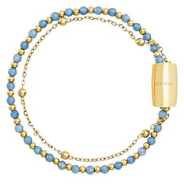 Breil, Collezione Magnetica System, Bracciale Donna a Due Catene con Pietre Naturali, Chiusura con Magnete, Compatibile con Tutti gli Elementi Magnetica System, Idea Regalo Donne