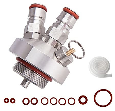 XFYESL Acoplador de Barril Mini dispensador de Grifo Growler, con Manguera de 12 Pulgadas para Herramienta de Cerveza casera de 2L/3,6 L/5L Kit de Bloqueo de Bola