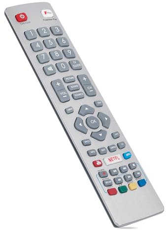 Replacement Sharp TV Remote Control, Universal TV Remote Sharp Remote Controls for Smart TV with 4 Shortcuts Button, No Setup Required