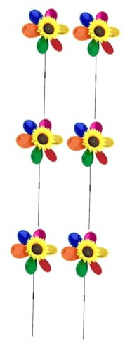 TOYANDONA 3 Ensembles Moulin À Vent Décoratif Mouleaux Décor De Jardin Suspendu Décor De Jardin Solaire Éoliennes en Plein Air Poteau De Jardin De Moulin À Vent Filage Plastique 2 Pièces * 3