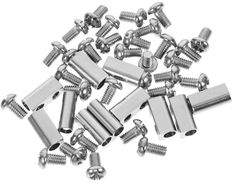 PartyKindom 10 pièces Lot de Clips Réglables pour Câble Métallique Double Câble Ajustable Fixation Sécurisée pour Suspensions et Industriels et