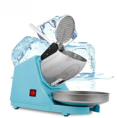 ZIJINGY Tritaghiaccio, Elettrico 300W 65KG/H, Rasoio for frullati con Spessore Regolabile, Facile da Usare e Pulire, Smerigliatrice for Blocchi di Ghiaccio for Granita for Bar Ristorante Casa