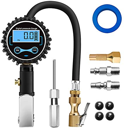 Manometro per gonfiaggio pneumatici automatico portatile, misuratore di pressione pneumatici portatile con TPMS, misuratore d'aria per pneumatici ad alta precisione per auto,