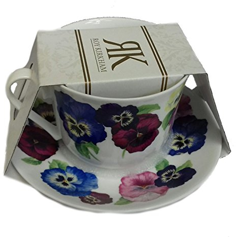Roy Kirkham Jumbotasse & Untertasse Pansy - 0,4l