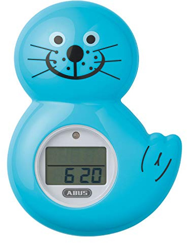 ABUS Robbi termómetro de baño para bebés/niños con señal acústica - Temporizador y cronómetro - bañera - Azul - 73157