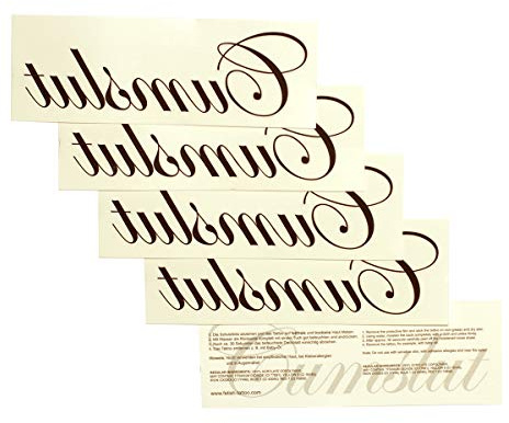 10 x Cumslut - Tattoo lettering in black - Temporary Fetish Fun Tattoo (10)
