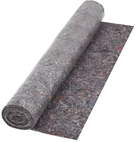 vidaXL Manta Fieltro Pintor Protector Suelos Antideslizante Gris 50 m 180 g/m²