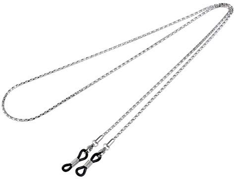 VALICLUD 80 Cm/ 31. 5In Frauen Brillenkette Edelstahl Sonnenbrille Kette Nicht- Slip- Brillenhalter- Brillenkette für Frauen (Silber)