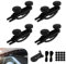 EFUTURETIME 4 Set Dachbox Befestigung, Universal Auto Van Montage Fitting, U Bügel Dachträger 85 mm Innenbreite mit Auto Pedal Türstufe, 2 Urtband 25mm, Rund Punktaufkleber
