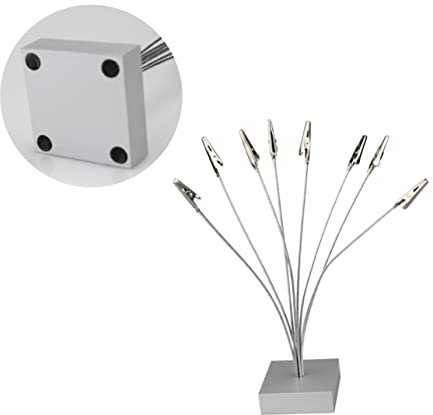 Cabilock Fotoständer Baumform mit Metallklammern Bilderhalter für Schreibtisch Clips für Fotos Notizen Postkarten Präsentationsständer