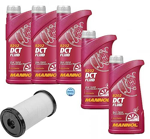 Automatikgetriebe Ölwechsel Satz Getriebeölwechselsatz mit DCT Fluid 5 L Automatikgetriebeöl Doppelkupplungsgetriebeöl + Getriebeölfilter