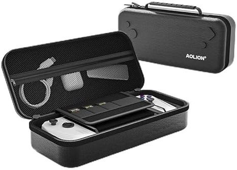 Custodia da viaggio per ASUS ROG ALLY X/ROG ALLY Storage Bag può contenere cavo dati, scheda di memoria e caricabatterie, borsa rigida anti-caduta EVA borsa portatile per accessori ROG Ally (nero)