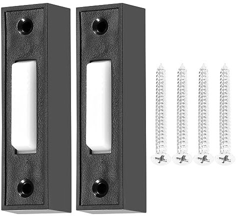 Lrtzizy 2 Stück Universalschalter für Garagentür, 41A4166, Wandschalter, beleuchtet, Schwarz, mit weißer Mitte