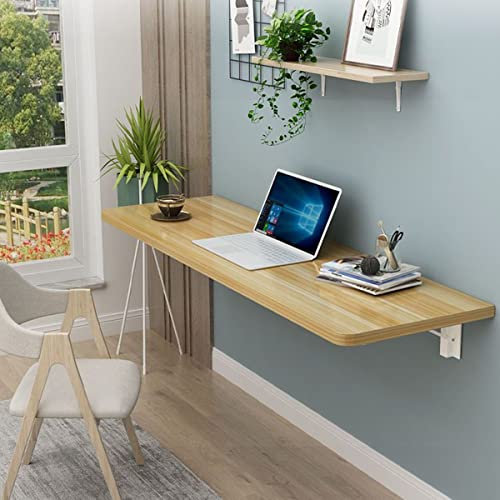 Klapptisch Wandklapptisch 40x30cm 60x40cm 80x40cm 120x40cm 80x50cm 100x50cm Klappbarer Schreibtisch Wandtisch Tisch Platzsparender Klappbarer Wandtisch (Farbe: Natur, Größe: L120xB30cm/47x12