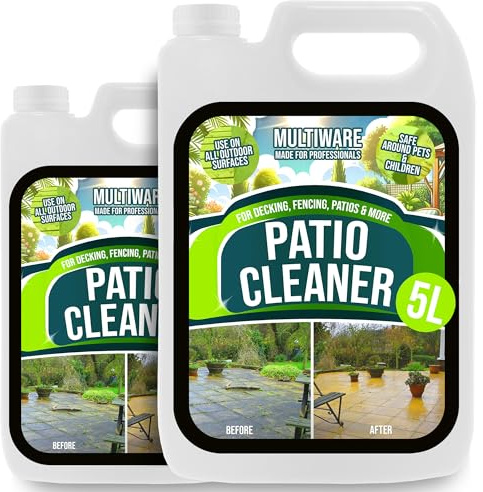 MultiWare Patio Cleaner | Spray And Walk Away Patio Cleaner | Decking Cleaner | Algae Remover and Moss Killer | Easy To Use | Safe With Pets | 5L Concentrate Makes 25L (2)
