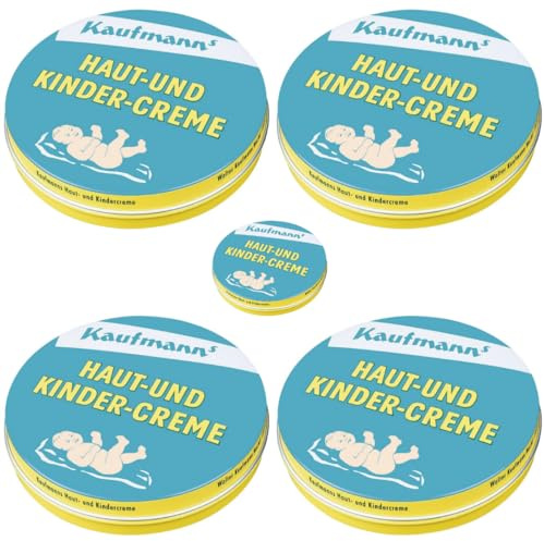 mit Pufai kostenlosem Überraschungsgeschenk, Kaufmanns Haut- und Kindercreme Spezielle Baby Creme 75 Mililiter x 5 STÜCK