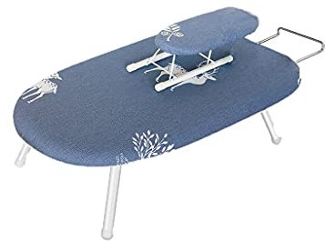 GBVQBA Assi da Stiro, ASSE da Stiro Professionale ASSE da Stiro Pieghevole per la Casa con Telaio da Stiro Scalabile e Manica Calda, Mini Tavolo da Stiro Portatile ASSE da Stiro Regolabile (