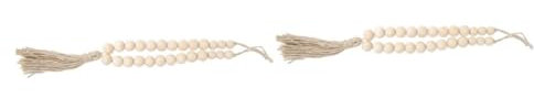 Cabilock 2 STK Vorhang Krawatte gardinen zusammenhalter vorhänge Halter Baumwollseil Vorhanghalterung Quaste Gardinenbänder Gewebte Gardinenband handgestrickter Raffhalter Hemu Beige