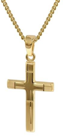 trendor Kreuz-Anhänger Gold 333 mit goldplattierter Halskette 35751-50