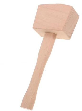 CIMAXIC Wooden Carpenters Hammer Multi-Purpose Woodworking Tool Boys and Girls Hammer Mallett for Carpentry Small Wooden Mallet
