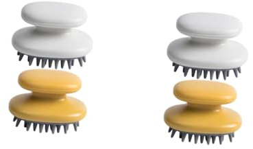 Healvian 4stücke Kopfhaut-massagebürste Shampoo Scrubber Für Feuchtigkeitsspendende Für Und Trockene Anwendung Ergonomisches Design Für Perfekten
