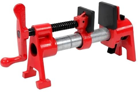 Rohr Schraubzwingen Rohrschelle, Halterung for 3/4-Zoll-Rohre, Holzbearbeitungs-Rohrschellen im H-Stil mit 2 Stück Pads, Holzklebung, robust Holzbearbeitung Klemme