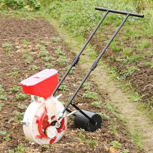 JYHHGDS Garden Seeder Hand-Push Garden Seeder Row Planter Corn Planter Seeder Manual Seeder Handheld Seeding Machine,Planting Depth 3.5-7.8cm,9mouths