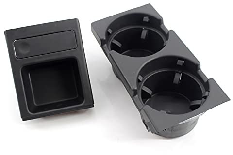 Yurefax Konsolen-Getränkebecherhalter mit Münzhalter, Schwarz, for, E46 3er-Serie 1998–2005, tragbarer Getränkehalter, Autozubehör Getränkehalter für die Mittelkonsole
