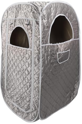 Fdit Tenda Sauna a Vapore Portatile a Vapore, Capanna Grande Pieghevole con Scatola di Sauna, Macchina a Vapore, Sedia per Il Rilassamento a Casa (Plug 220v)