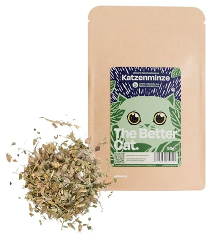 The Better Cat Erba gatta 30g, sedativo naturale e giocattolo per gatti, piante secche, fiori e foglie, perfetto nei cuscini