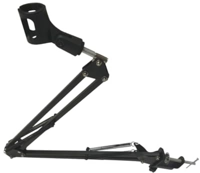 UTHCLO Microphone Load and Table Suspension Stand Desktop Adjustable Flexible Boom Bracket, Metal Double-braced Arms for Positioning, 1500g Bearing, for Broadcasting Families
