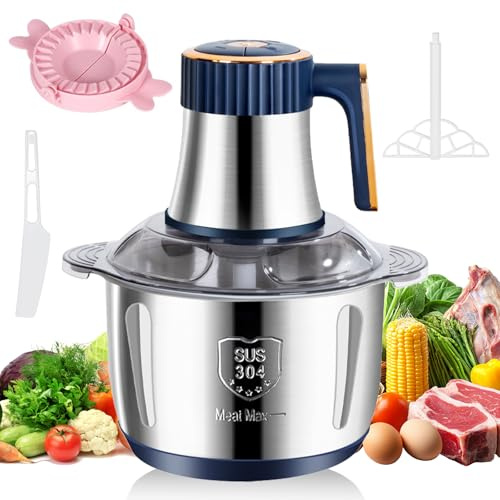 5L Zerkleinerer Küche Elektrisch,Multizerkleinerer Elektrisch,Mixer Küche,500W,5 Einstellbare Stufen,Geeignet für Familien zum Zerkleinern von Gemüse, Fleisch und Babynahrung