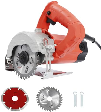 TONFEION Electric Tile Cutter Saw, Handheld Wall Chaser 13000RPM, Dry Stone Cutter Saw, Wood Cutting Machine, Wall Grooving Cutting Machine, Adjustable Angle 0-45°, Maximum Cutting Depth 34mm