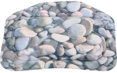 DECHOUS Bathtub Pillow with Strong Suction Cups, Foam Spa Head Rest for Tub, Pebble Shape Bath Cushion for Home, Hotel, Sauna, and Relaxing Soaking Sessions