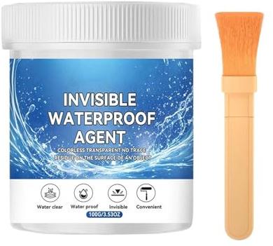 Invisible Waterproof Sealant, Temp-Resistant Gel, Waterproof Coating 100g Tube, Sealant for Concrete Wood Floor Wall Roof, Home Repair Sealants for Shower Grout Gutter Deck Cement Clay Bath Outdoor