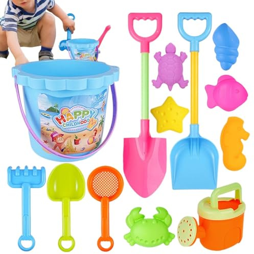 Giochi Da Spiaggia | 13 Pezzi Di Attività Divertenti - Set Di Giocattoli Da Sabbia | Per Vacanze Estive, Viaggi, Parchi, Acqua, All'Aperto E