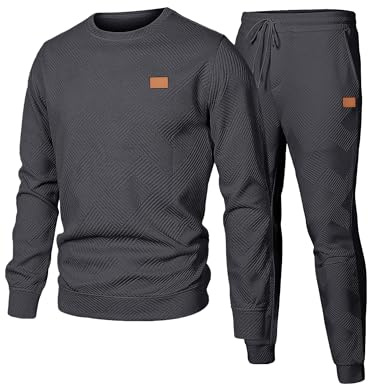 JMIERR Mens Tracksuit Full Set 2 Piece Outfits Activewear | Sweatsuit Top and Tracksuits Bottoms,Gym,Pullover & Joggers,with Pockets,Casual Sweatshirt,Sweatpants,Fall Winter,Drawstring