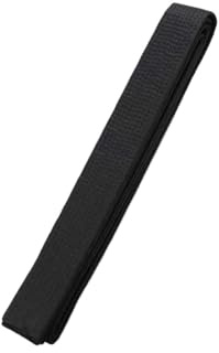 ZIHDKE Professionella kampsportbälten, karate, Judo, Taekwondo, Jiu Jitsu, standardband, skyddsbälte, 2 delar för Taekwondo, svart, 2.4M