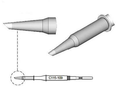 JBC C115109 Panne à souder biseautée Diamètre 0,6 mm