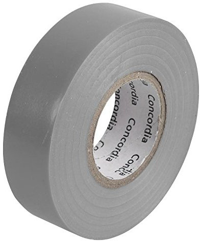 Cinta aislante gris 19 mm x 33 m, material de la cinta de PVC (cloruro de polivinilo), color gris, longitud de la cinta: imperial 33 m, longitud de la cinta: métrica 33 m, tipo de cinta aislante,
