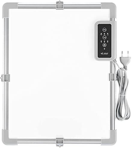 Riscaldamento da scrivania a infrarossi, 36 x 45 cm, piastra termica 117 W, per ufficio, casa, ufficio, casse, banchi di ricezione, informazioni sotto tavolo, supporto magnetico