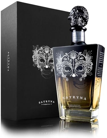 Satryna Tequila Reposado | Reposado Tequila | 38% ABV | 70cl |100% Vegan Tequila | Luxury Artisinal Award Winning Tequila | Smooth & Spicy | Hints of Vanilla & Caramel