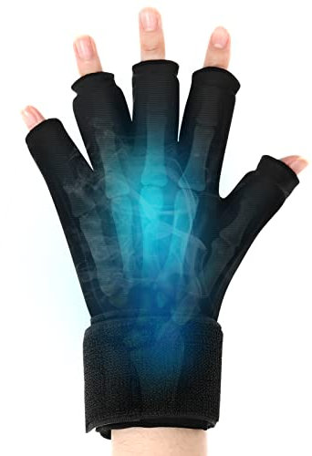 Guanto da ghiaccio a compressione per artrite delle dita per alleviare il dolore, impacco di ghiaccio da polso a mano per terapia calda e fredda, impacco freddo in gel per tendinite, tunnel carpale(S)