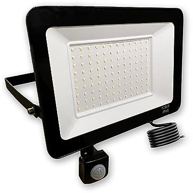 POWERSTAR ELECTRICALS Motion Sensor Outdoor Security Light 30W 50W 100W 2700 4500 9000 Lumin LED Floodlights with PIR Sensor IP65 Waterproof Garden, Backyard, Garage, Doorways (100)