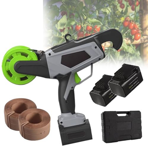 Quixnova Outils de Jardinage – Machine à Attacher Les vignes alimentée par Batterie, Machine Professionnelle à Lier Les Plantes avec Attaches de câble Kraft respectueuses de l'environnement