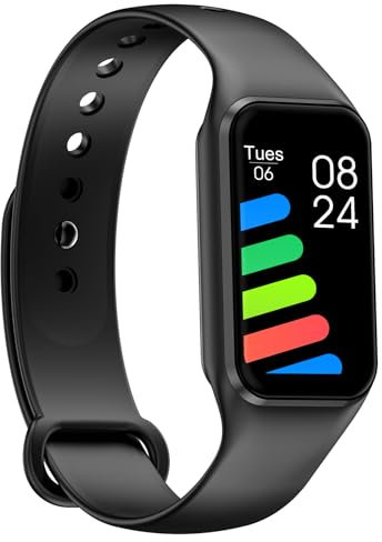 IOWODO Smartwatch Damen Herren Oximeter Herzfrequenz Schlaf Schrittzähler Smartwatch mit Benachrichtigung, SpO2, Wasserdicht IP68 für Android IOS